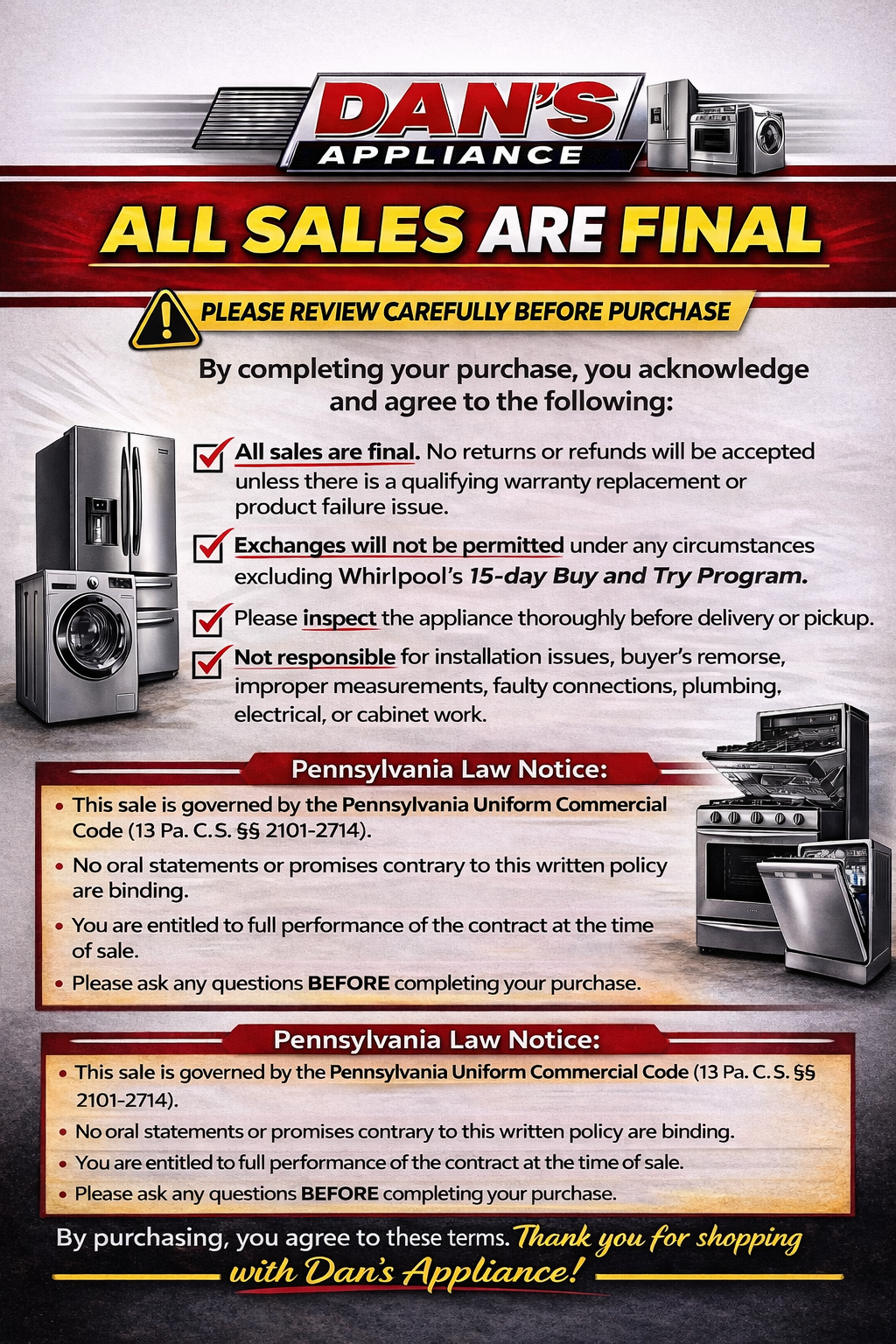 Now offering GE Café appliances — special order available at Dan's Appliance